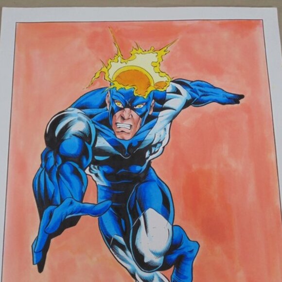 Original Signed Marvel Comics Matt Webb Art Marvel Boy 16.5" X 11" Artwork - Picture 2 of 7